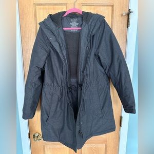 L.L.Bean women’s large charcoal gray fully lined waterproof jacket